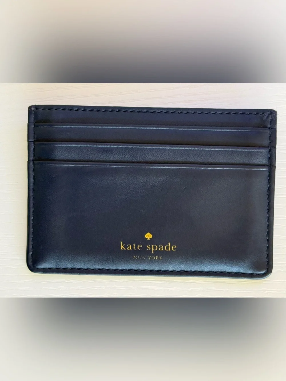 Kate Spade Navy Blue Leather Card Holder